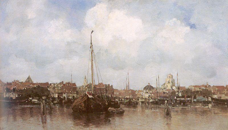 Maris, Jacob Dutch Town on the Edge of the Sea oil painting image